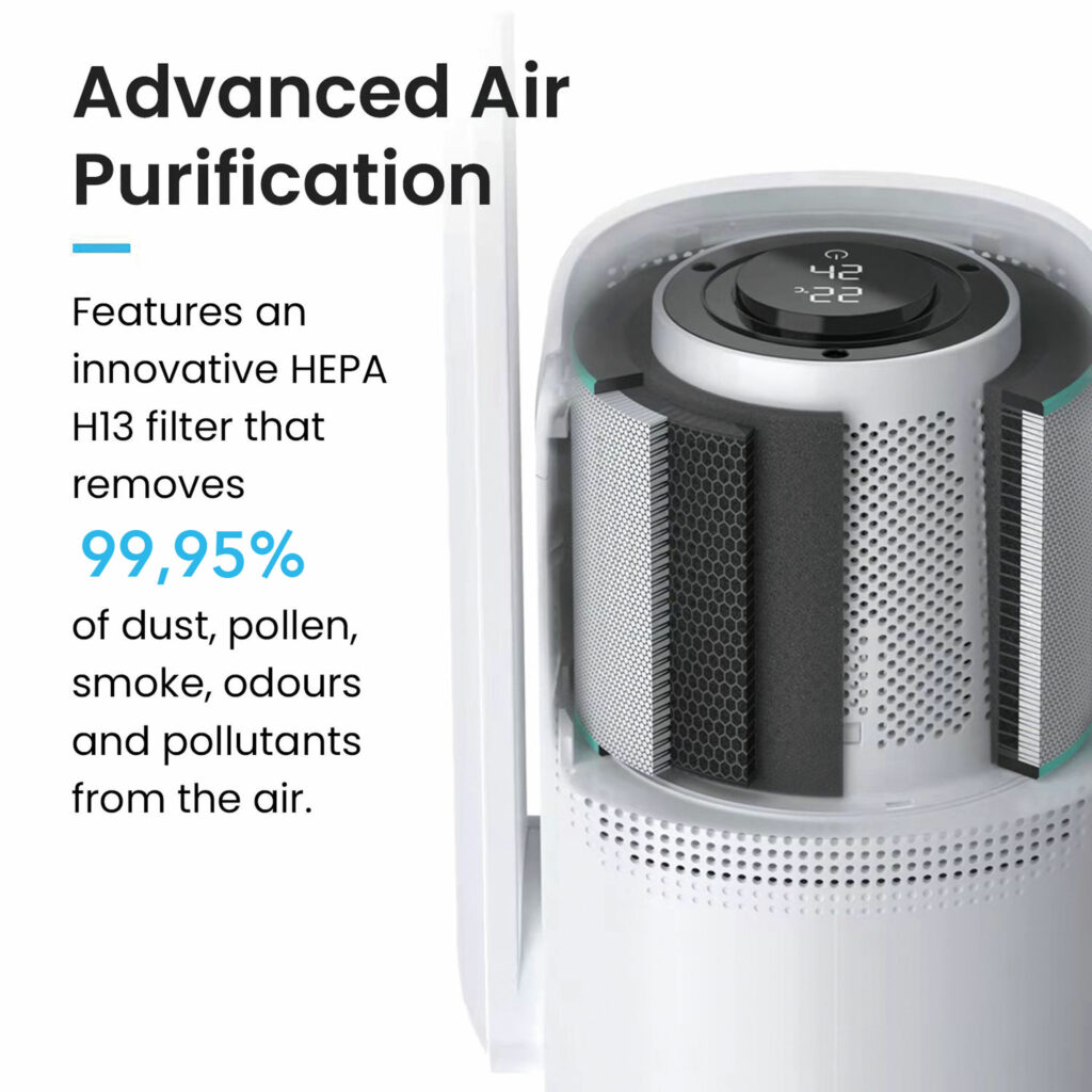 Sloupový ventilátor s čističkou vzduchu R-8100 PURE AIR