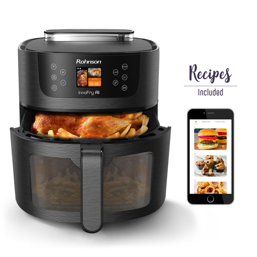 Smart hot air fryer R-2884 InnoFry AI Wi-Fi – 8 l